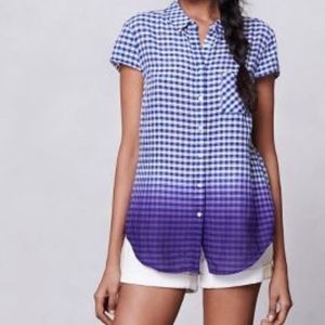 Holding Horses Top Anthropologie Dipped Gingham 6